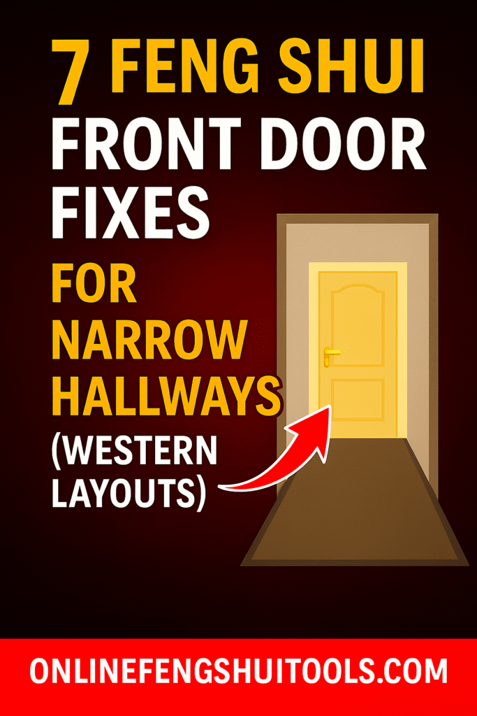 Feng Shui narrow hallway front door fixes