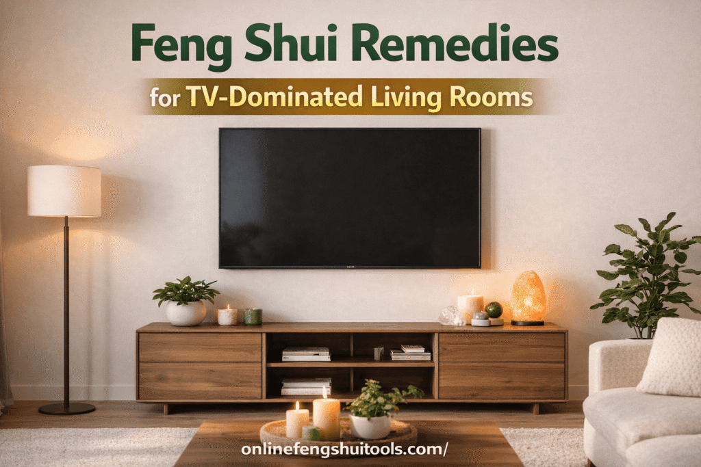 Feng Shui Fixes TV-Dominated Living Room