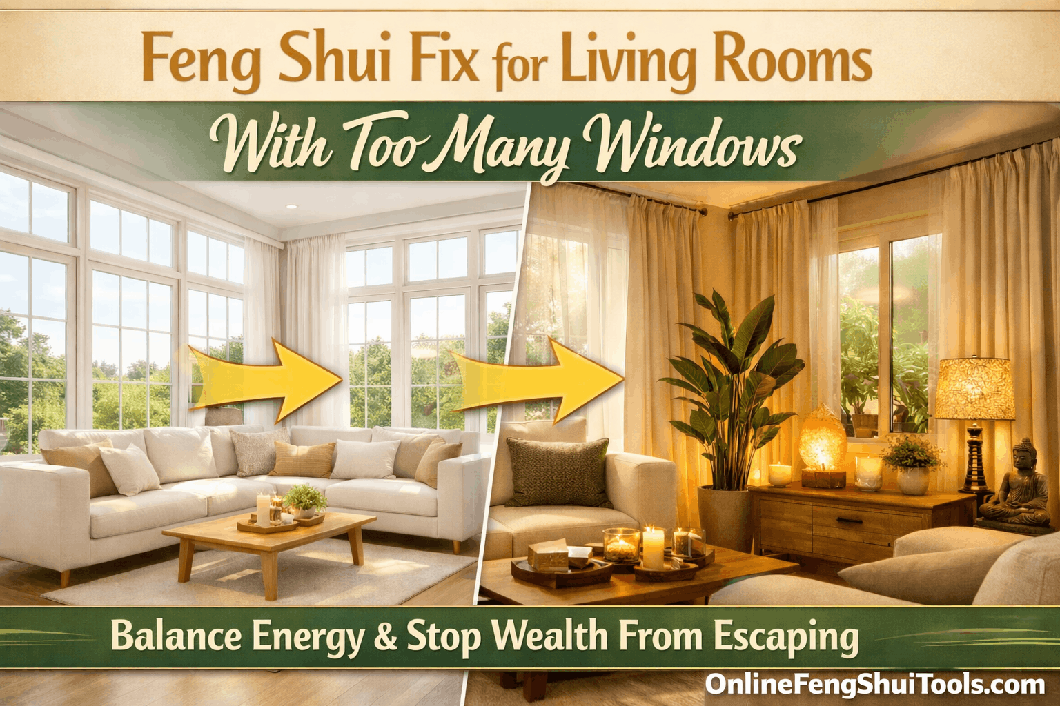 feng shui living room with too many windows