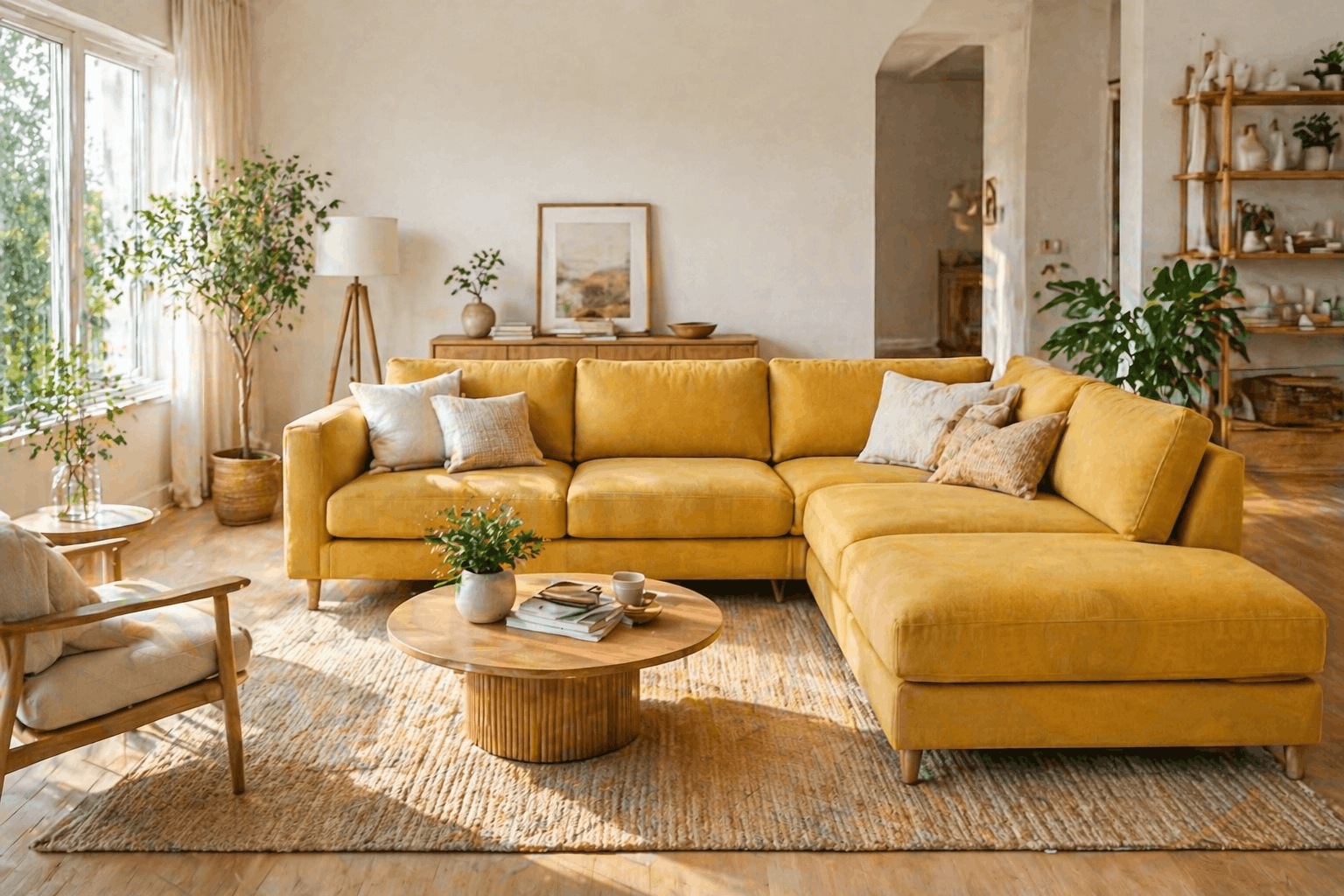 L Shaped Living Room Sofa Placement